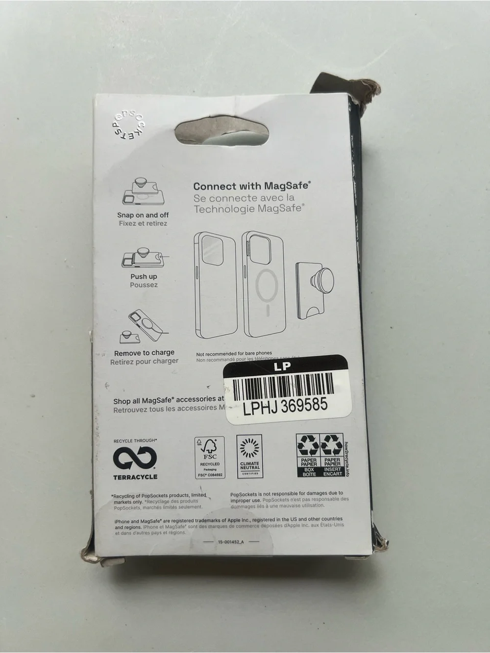 PopSockets Magnetic Phone Wallet with Grip and MagSafe Adapter Ring